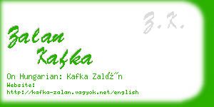 zalan kafka business card